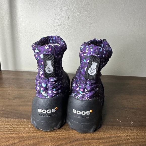 Bogs B Moc Purple Waterproof Snow Boots Sz 10 Little girls - Picture 5 of 7